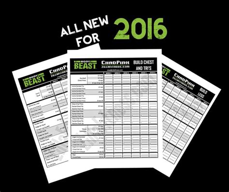 I'm really interested in the former, i've been slowly taming the unfinished basement beast over the past few months. 2016 EDITION! Body Beast workout sheets. Track your Body ...