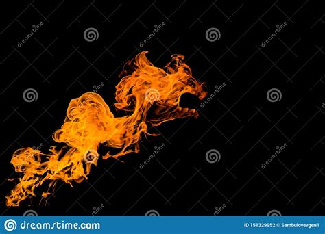 Fire In The Form Of The Mouth Of An Animal Or A Dragon Fire Flames On
