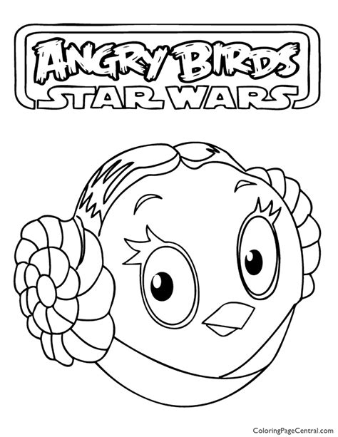 You must know that angry birds is a popular game in which there are so many characters of. Angry Birds Star Wars - Princess Leia 01 | Coloring Page ...