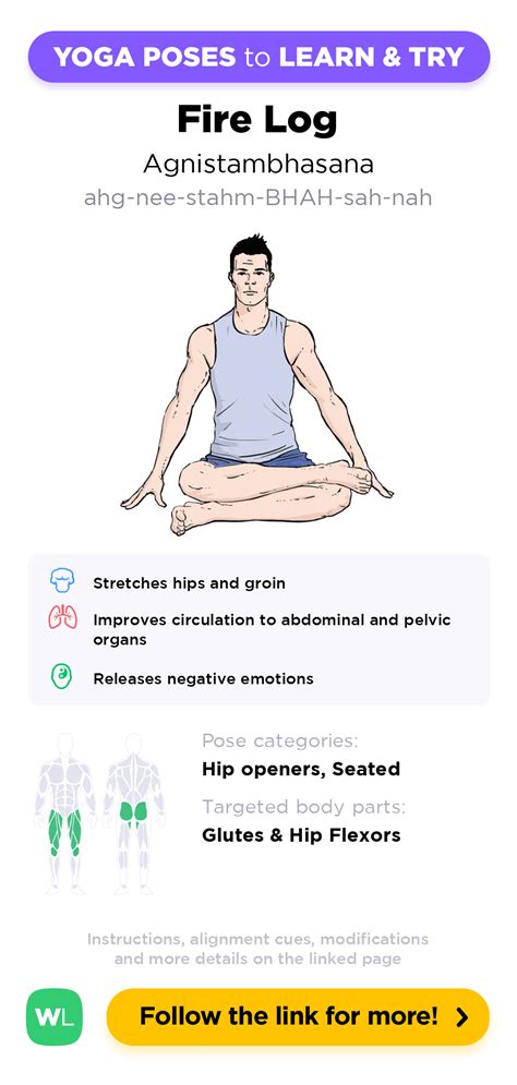 Fire Log Agnistambhasana Yoga Poses Guide By Workoutlabs