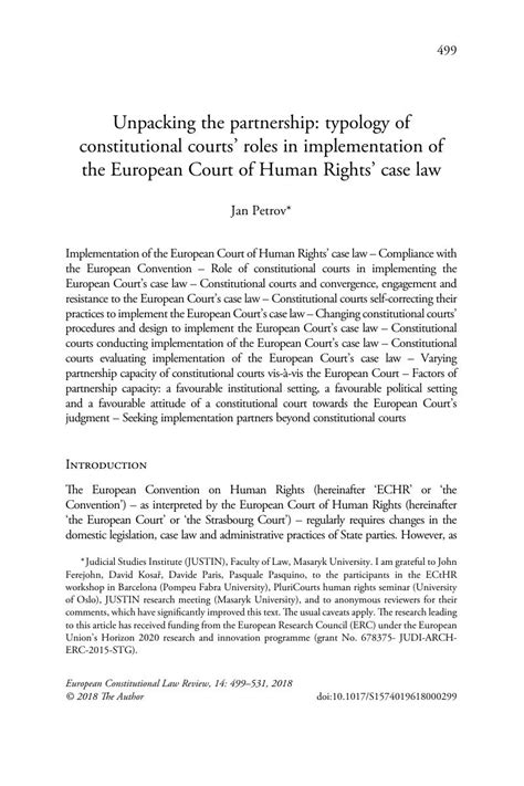 Unpacking The Partnership Typology Of Constitutional Courts Roles In