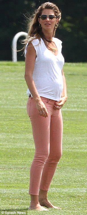 Pregnant Gisele Bundchen Cheers On Tom Brady As She Takes Their