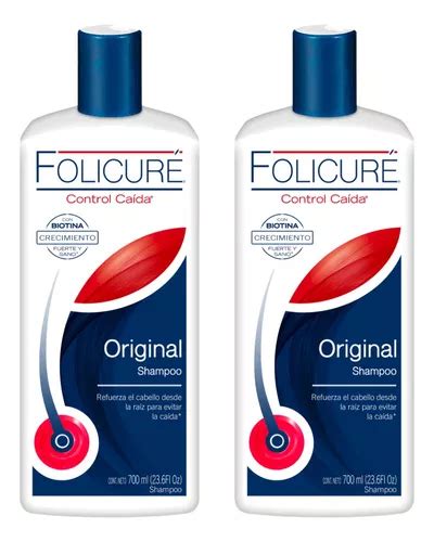 2 Pack Shampoo Folicuré Original Reducción Caída 700 Ml Meses Sin