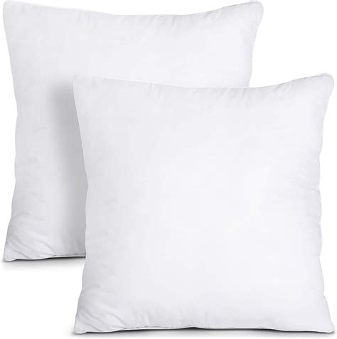 Utopia Bedding Decorative Pillow Insert 2 Pack White Square 18x18