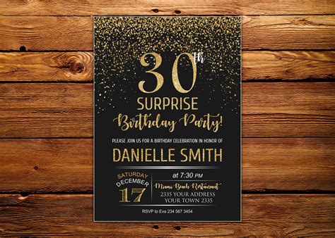 Best 25 Surprise 30th Birthday Party Invitations - Home, Family, Style