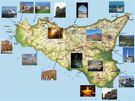 Carte de Sicile : Plan touristique Sicile