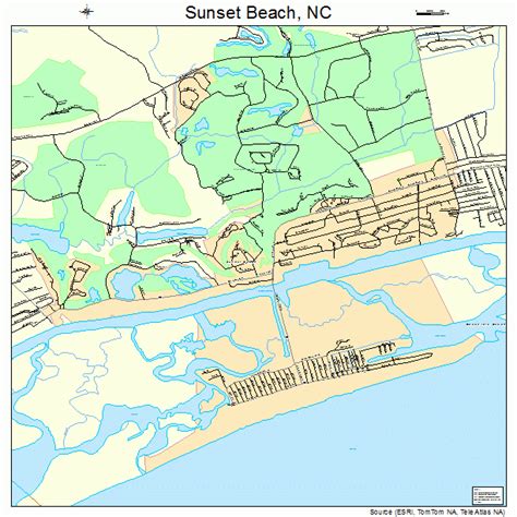 Sunset Beach North Carolina Street Map 3765900