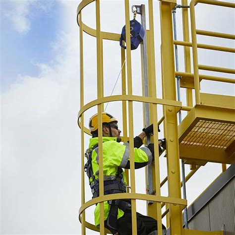 Ladder Fall Arrest Systems Vertical Cable Lifeline And Rigid Track