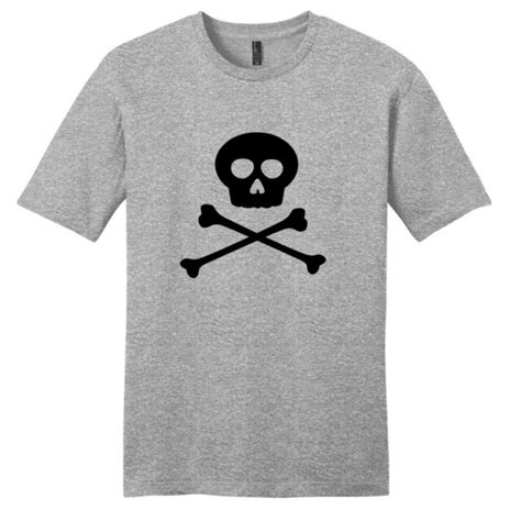 Skull And Crossbones T Shirt Unisex Nautical Pirate Treasure Skeleton