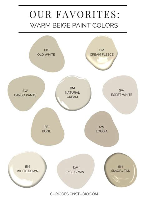 Our Favorites Warm Beige Paint Colors Curio Design Studio