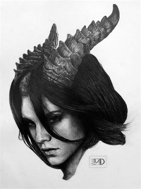 Horns By Lucasdurham On Deviantart Sketch Face Girl With Horns