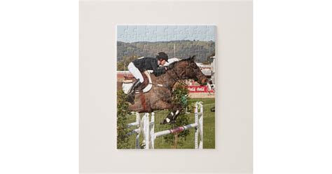 Show Jumping Horse And Rider Jigsaw Puzzle Zazzle