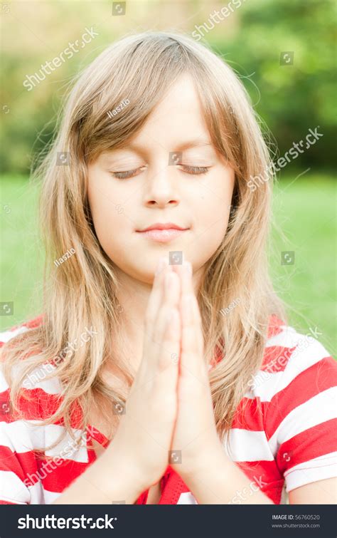 Little Girl Praying Stock Photo 56760520 Shutterstock