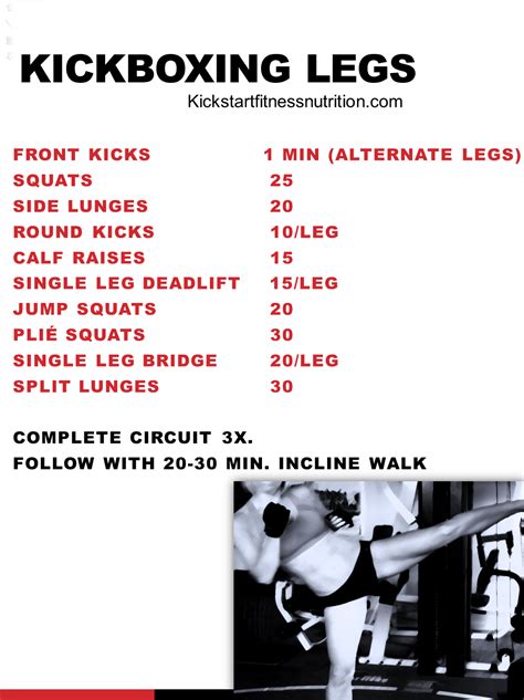 Kickstart Workouts Kickboxing Legs Fitness And Health Pinterest