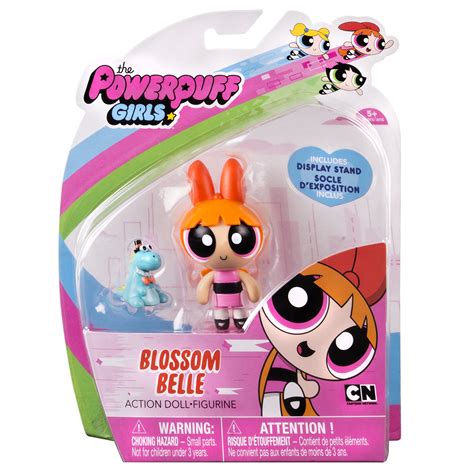 The Powerpuff Girls 2 Inch Action Doll With Stand Blossom With Pet