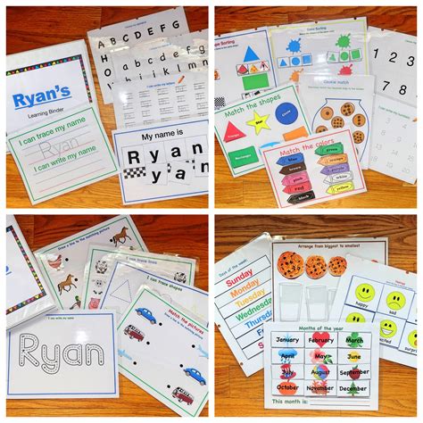 Preschool Learning Binder Free Printables