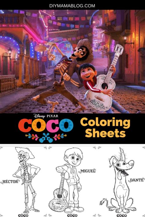 Disney Pixar Coco Coloring Pages • Diy Mama