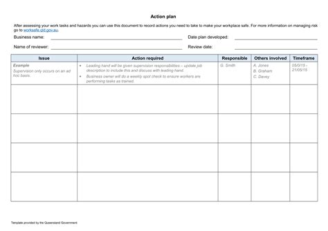 Simple Action Plan Template Free