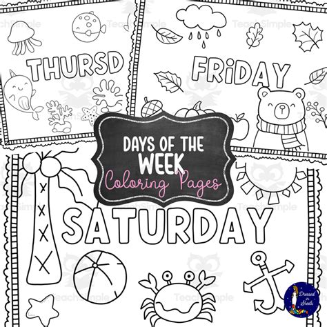 Days of the Week Coloring Pages by Teach Simple