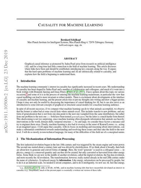 Causality For Machine Learning Pdf Causality Machine Learning