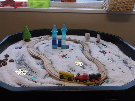 Polar Express Scene We Put The Train And Train Track In The Tuff Tray