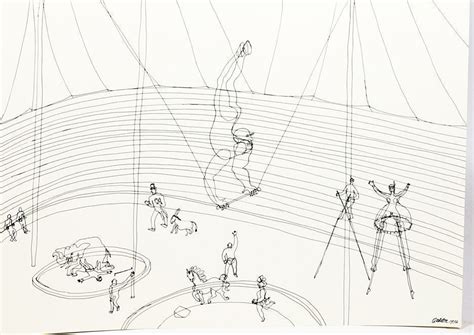 16 Circus Drawings Calders Circus Alexander Calder First Edition