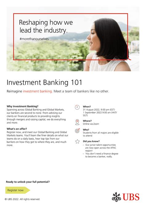 Investment Banking 101 - NUS Centre for Future-ready Graduates