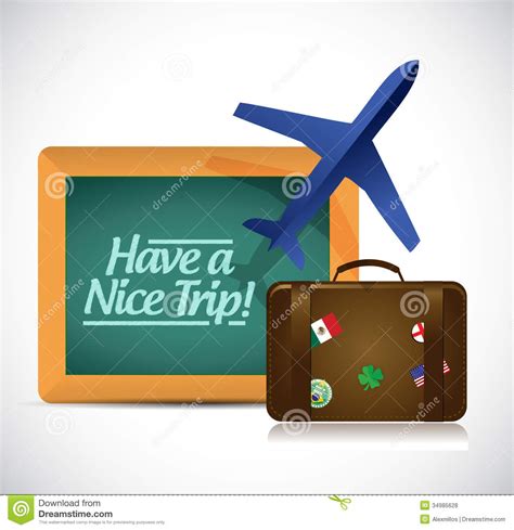 Have A Nice Trip Travel Concept Illustration Stock Illustration - Illustration of desire ...
