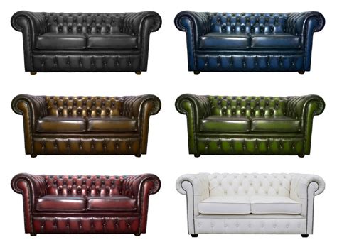 Chesterfield 100 Genuine Leather Two Seater Sofa Collection
