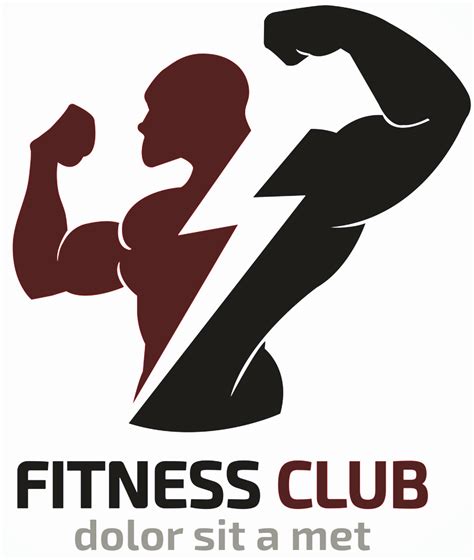Fitness Center Emblem With Silhouettes Of Bodybuilders Artofit