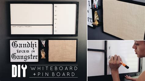 Diy Office Decor Easy Whiteboard Pinboard Youtube