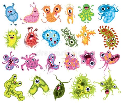 (see human viruses by baltimore. Set Di Microbi Raccolta Dei Virus Delle Vignette Illustrazione Vettoriale Dei Microrganismi Per ...