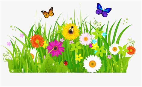 Flower With Butterfly Clipart Clip Art Library