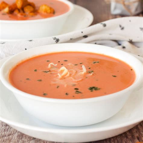 Increase heat to medium and simmer until soup is reduced, 10 to 20 minutes. Creamy Tomato Basil Soup Recipe - the best tomato basil ...