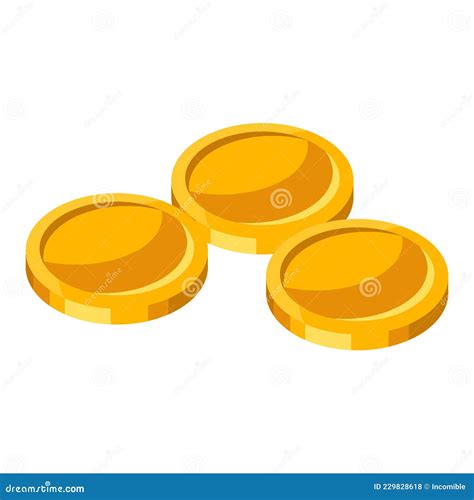 Illustration Of Gold Coins Scattered Business And Financial Icon