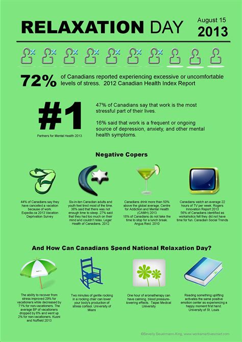 National Relaxation Day August 15 Infographic Work Smart Live Smart