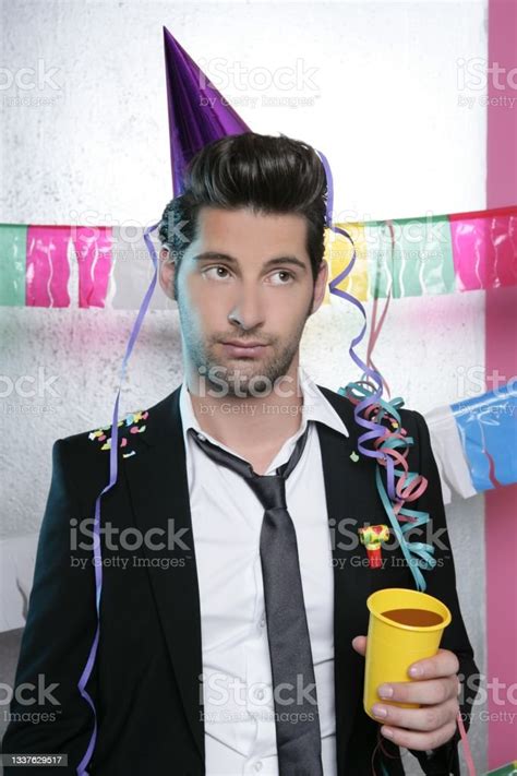 Bored Man In A Party Funny Boring Gesture Stock Photo Download Image