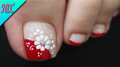 See more of diseños de uñas para pies on facebook. DISEÑO DE UÑAS PARA PIES FLOR EN BLANCO Y ROJO ...