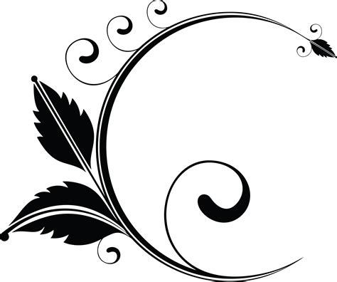 Floral Clipart Black And White Floral Black And White Transparent Free