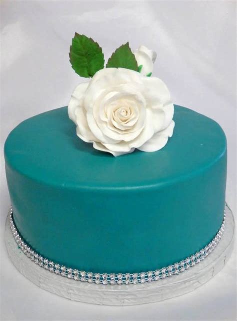 Chocolate brownie cake if you don't want to make the ganache icing , you could just dust it with when i do back a birthday cake it is with the help of betty crocker. Birthday Cake Turquoise Color With Some Black To Deepen It ...