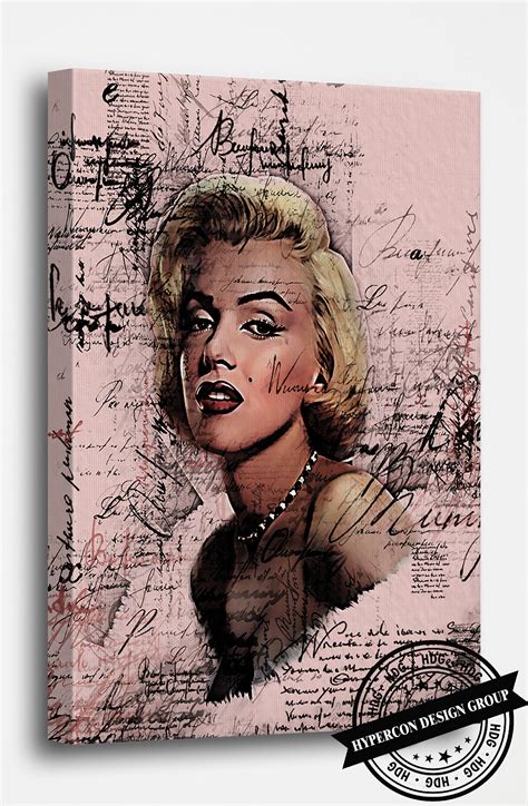 Marilyn Monroe Modern Portrait Art Canvas Postertwall Art Etsy