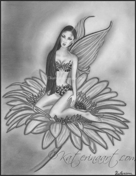 Fairy drawings fantasy drawings chalk drawings fantasy art fairy coloring pages coloring books lilly flower drawing fairy sketch psychedelic drawings. Flower Fairy - OLD Drawing by Katerina-Art on DeviantArt