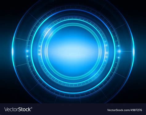 Abstract Circle Technology Light Blue Background Vector Image
