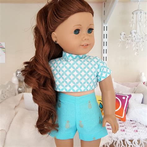18 Inch Doll Crop Top And Shorts Custom American Girl Dolls Doll