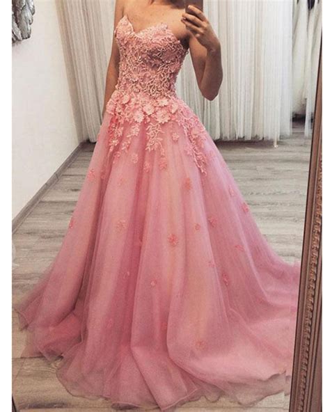 Girls Sweetheart Pink Quinceanera Dress Sweet Sixteen Ball Gown Prom D Siaoryne