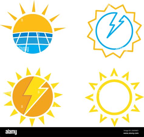Solar Energy Logo Vector Icon Illustration Stock Vector Image And Art Alamy