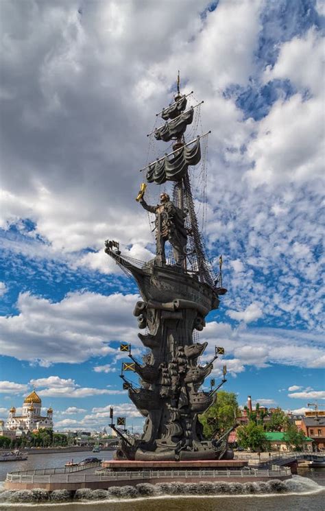 Peter The Great Statue In Moscow Russia Editorial Stock Photo Image