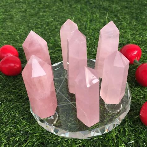 Natural Rose Quartz Crystal Gemstone Point Metaphysical Chakra Healing