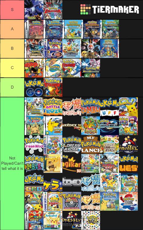 This Is My Rankings Of The Pokemon Spin Off Games As You Can See Most