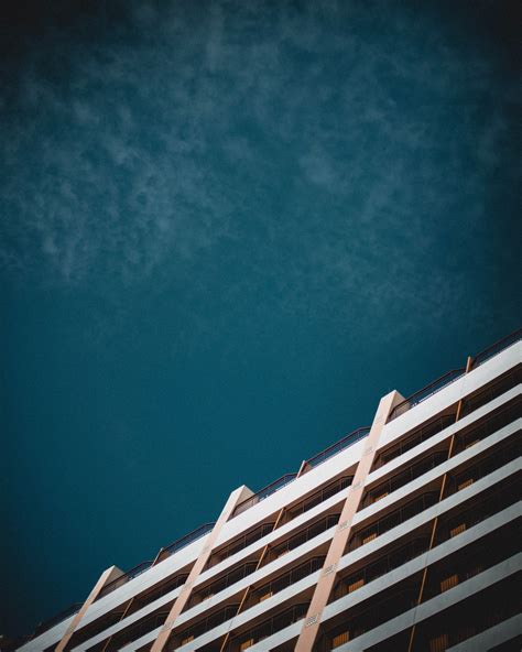 Dark Blue Sky Over Building Photography Feel Free To Download This